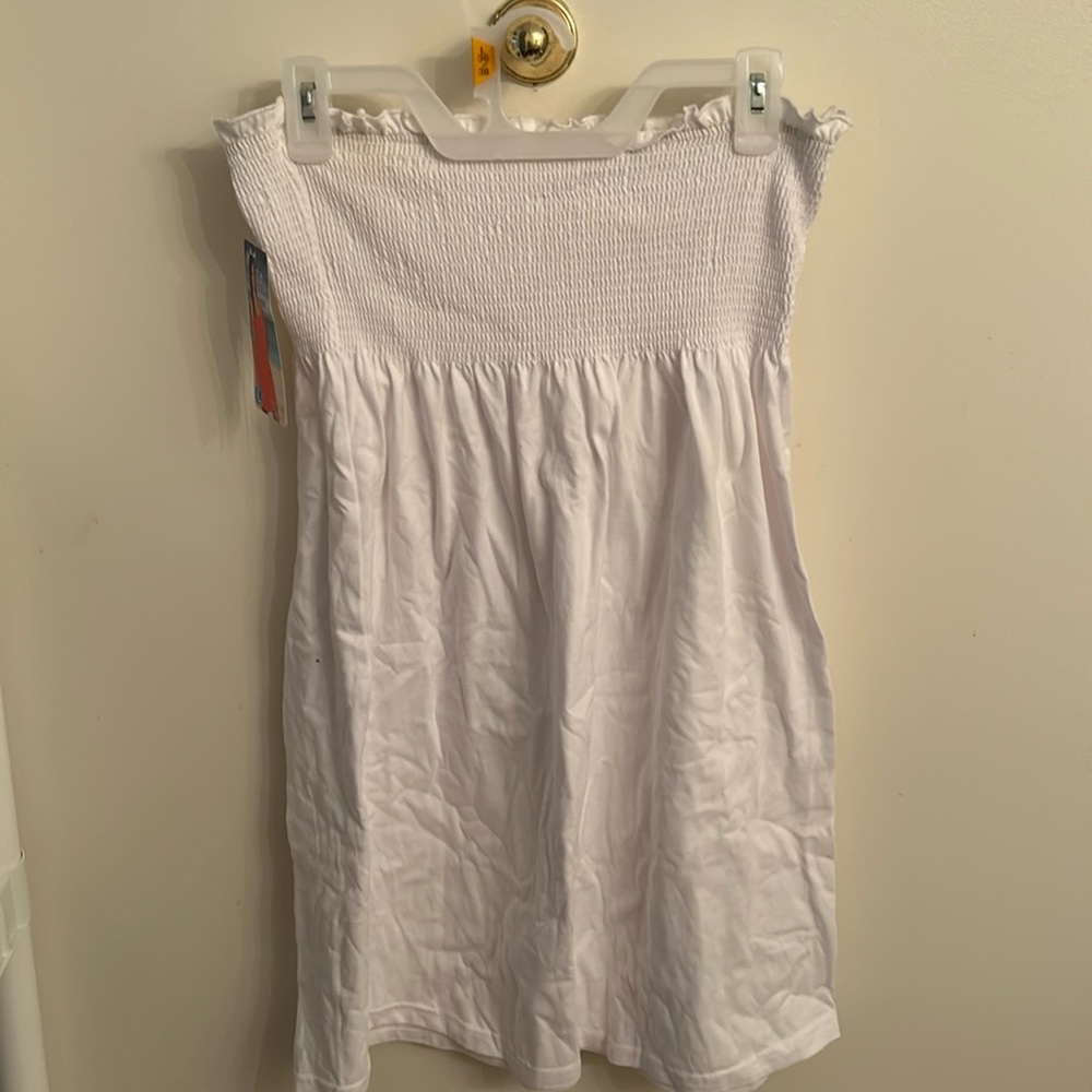 NWT Summer white halter dress /swimsuit coverup Sz large